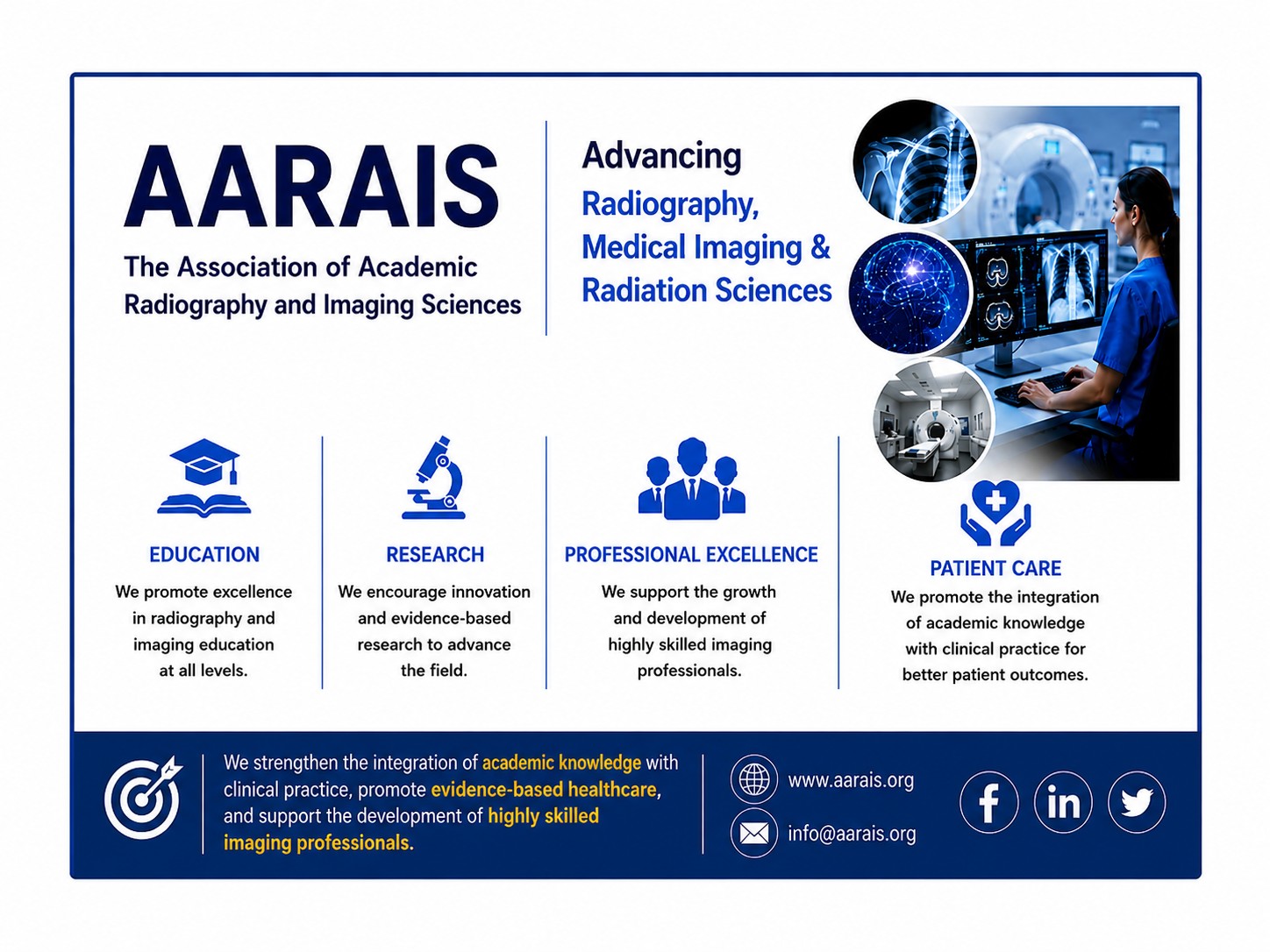 AARAIS — The Association of Academic Radiography and Imaging Sciences: Education, Research, Professional Excellence and Patient Care